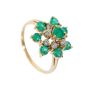 Anillo esmeraldas y diamantes