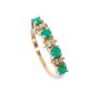 Anillo esmeraldas y diamantes