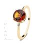Anillo oro Amarillo Citrino y Diamantes