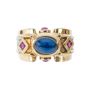 Anillo oro, rubí, zafiro y diamantes